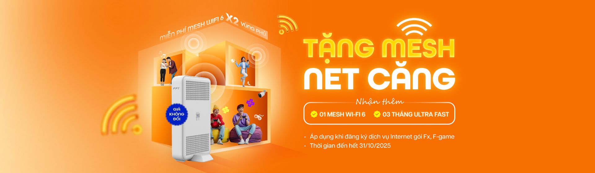 Ưu đãi lắp 1 được 3 của FPT