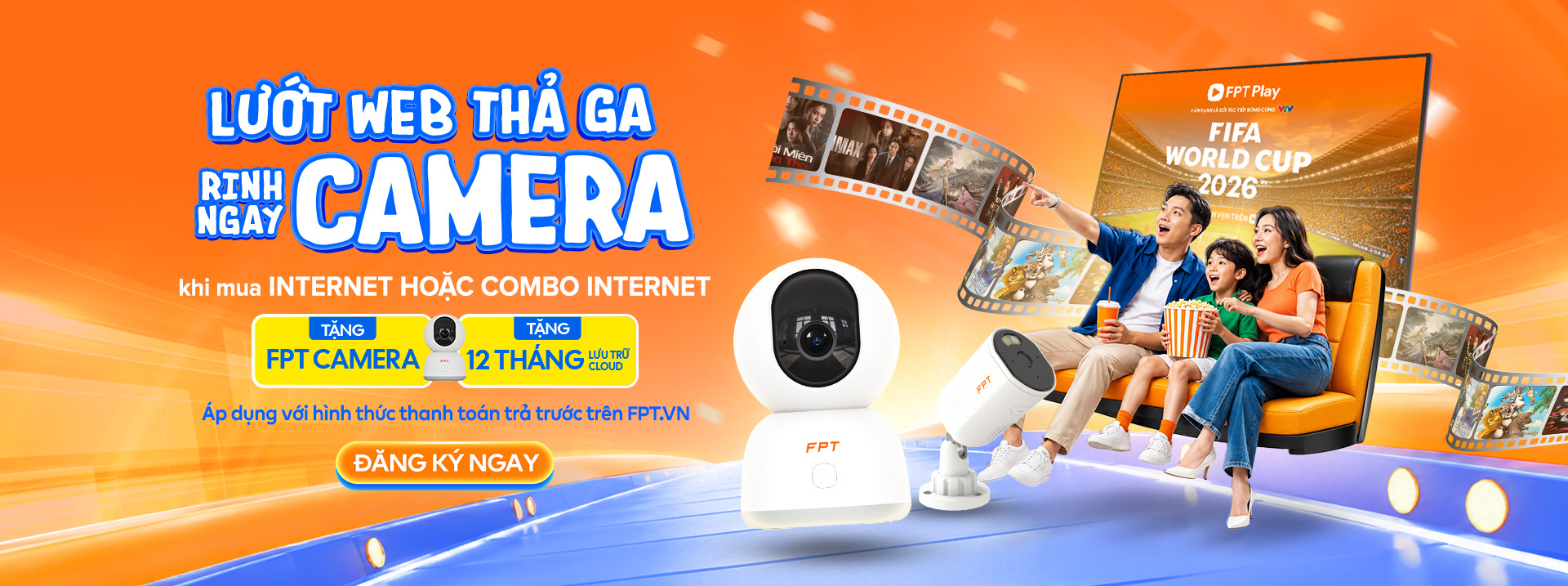 Lắp mạng FPT tặng camera